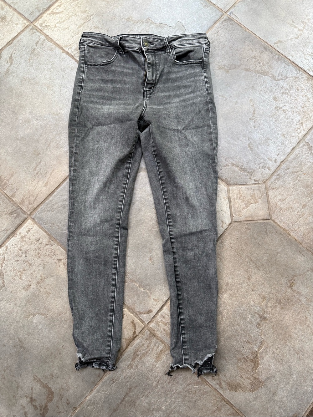 Women's High-Rise Gray Skinny Jeggings